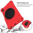thumbnail image 2 of Kids Case for Lenovo Tab M8 4th Gen 8.0" 2023 TB-8505F/8505X with Pencil Holder/Multi-Function Kickstand-Handle/Shoulder Strap, Protection Duty Shockproof Silicone Cover - Red, 2 of 8