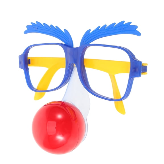 Phenofice Funny Clown Glasses Multi Color Plastic for Costume and Party Use