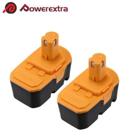 Powerextra 2-Pack 18V 3700mAh Replacement Battery for Ryobi ONE+ P100 P101 18 Volt Ryobi Power Tools