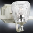 thumbnail image 4 of Urban Ambiance Luxury Luxe Bath Fixture, Size: 7-1/2"H x 23"W, with Transitional Style Elements, Antique Silver Finish and Clear Water Shade, UHP2032, 4 of 7