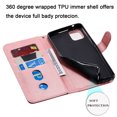 thumbnail image 3 of Case for Samsung Galaxy Note 10 Lite Zipper Pocket Wallet Leather Case Magnetic Closure Flip Cover - Pink, 3 of 5