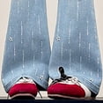 thumbnail image 6 of JUMEYU Jeans for Teens High Waist Girls Flared Jeans Fit Bell Bottoms Casual Elastic Waist Denim Pants Size 12-13 (Light Blue,12-13 Years), 6 of 9
