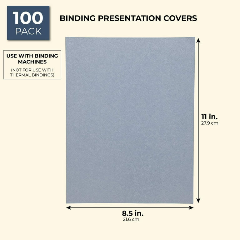 Juvale Paper Junkie Binding Presentation Covers (100 Count) Black