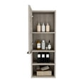 thumbnail image 6 of DUOSONG Medicine Single Door Cabinet 32" H, Two Interior Shelves, Two External Shelves, Light Gray Gray Particle Board Bath & Faucets Bathroom Storage, 6 of 9