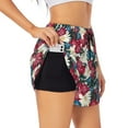 thumbnail image 3 of Lsque Beautiful Flower Printed Women's Running Shorts with Liner Pockets,Elastic Quick Dry Workout Athletic Gym Yoga Shorts,Womens High Waist Shorts-Large, 3 of 9