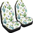 thumbnail image 3 of XYZCANDO 2 Pack Automotive Seat Protector Cover for Car Seats Car Interior Decor Easy to Install Waterproof, Sedan Van Truck Auto Seat Covers Front Seats, Cacti Bloom Pattern, 3 of 10