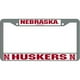 Nebraska Huskers Chromé Cadre de Plaque d'Immatriculation – image 1 sur 3