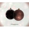 thumbnail image 4 of 100 Shatterproof Christmas Ornament Balls - Christmas Ornaments For Christmas Tree Home Wedding Or Parties Decorative Ball (Sizes, 1.2" 1.6" & 2.4" ) (Black & Brown), 4 of 6