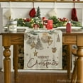 thumbnail image 7 of mubwai Xmas Pine Ornament Snowflake Merry Christmas Table Runner, Seasonal Winter Kitchen Dining Table Decoration for Home Party Decor 13x120 Inch, 7 of 7