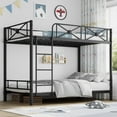 thumbnail image 2 of EDTara Heavy Duty Steel Bunk Bed, Twin Over Twin Metal Frame With Safety Rails for Compact Bedrooms, 2 of 7
