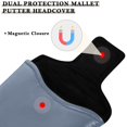 thumbnail image 3 of Haosy Steel Blue Golf Mallet Putter Cover Strong Magnetic Leather Golf Club Headcover Closure, 3 of 7