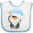 thumbnail image 3 of Inktastic Cute Christmas Penguin in Blue Hat Boys or Girls Baby Bib, 3 of 4