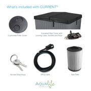 Aqualife by Strong Spas Current 4 Person Plug & Play Hot Tub, 14 Jets, Cobblestone