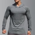 thumbnail image 1 of pstuiky mangas largas para hombre, Sudadera con capucha fina de manga larga para hombre, para fitness, exteriores, correr, otoño, transpirable y de secado rápido top de hombre m, 1 of 5