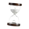thumbnail image 1 of Reloj de arena con tapa de madera y base de madera, temporizador de 15 minutos de precisión para oficina y hogar. sin marrón claro, 1 of 6