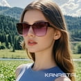 thumbnail image 2 of KANASTAL Large Fit over Glasses Sunglasses for Women Polarized Men UV Protection, Trendy Square Purple Fit over Sun Glasses for Driving Riding, 2 of 7