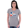 thumbnail image 4 of Dominican Pride Parade Country Flag Womens Slim Fit Graphic Tee Brisco Brands L, 4 of 5