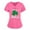 Pink, variant on Kayannuo Print Nursing Uniforms Scrub for Women Women Short Sleeve V-neck Tops Working Uniform Color Pocket Blouse