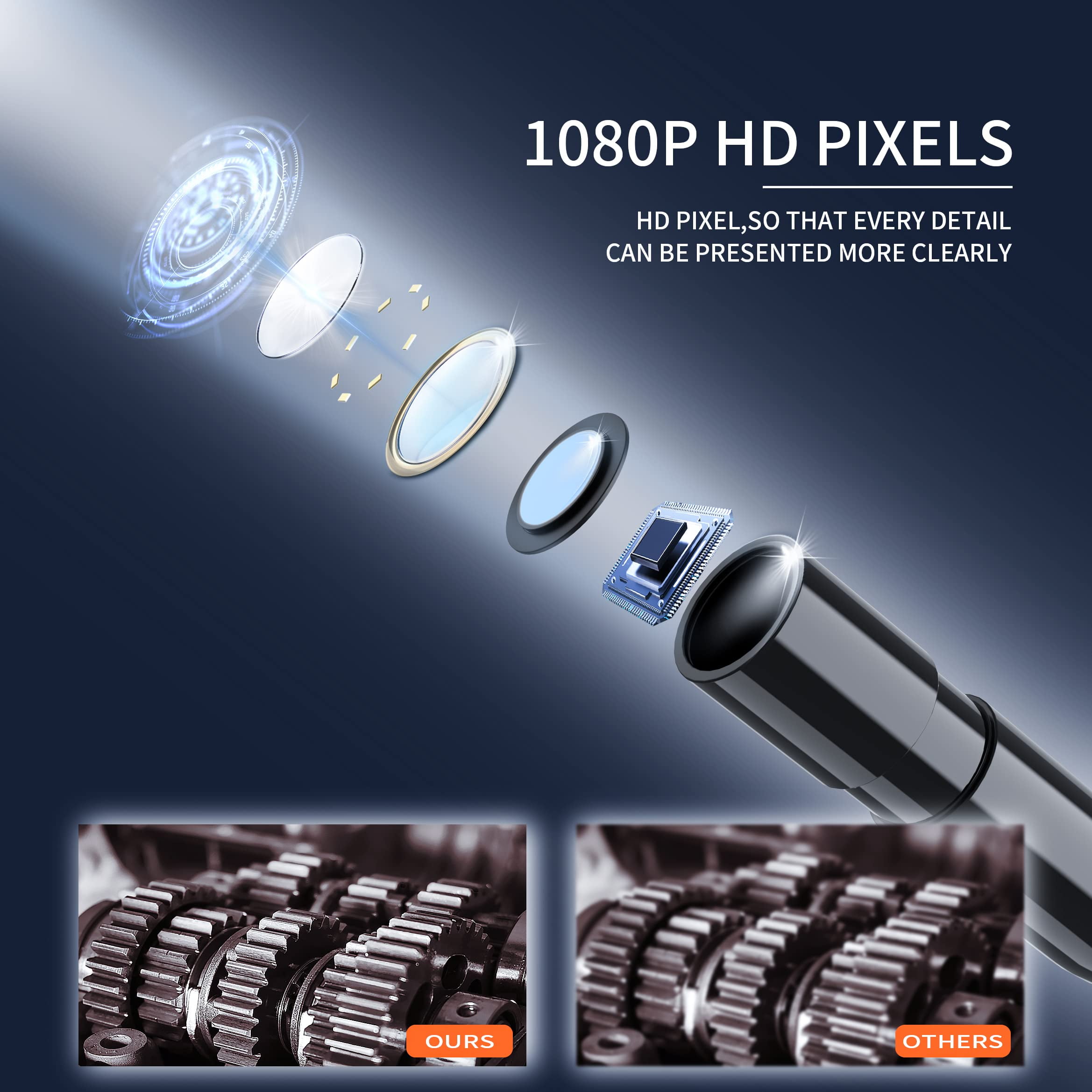 Daxiongmao 50ft Borescope Endoscope Camera Length Gadgets for Men