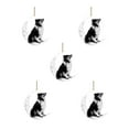 thumbnail image 1 of Iron Art Siéntese en la luna Lovely Dog Moon Ornament para los amantes de los perros Christmas Tree Pendent 5PC Wmkox8yii gf6369, 1 of 4