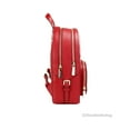 thumbnail image 3 of Michael Kors Jaycee Medium Bright Red Pebble Leather Zip Pocket Backpack Bag, 3 of 5