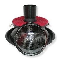 B2 Audio Rampage 18" Re-cone Kit Drop  2-Ohm 4" Coil Carbon Fiber
