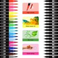 thumbnail image 2 of Dual Brush Markers Pens for Coloring,72 Colors Artist Set, Fine & Brush Tip Art Markers for Kids Adult Coloring Books Bullet Journal Note Taking Lettering Drawing Craft Supplies, 2 of 6