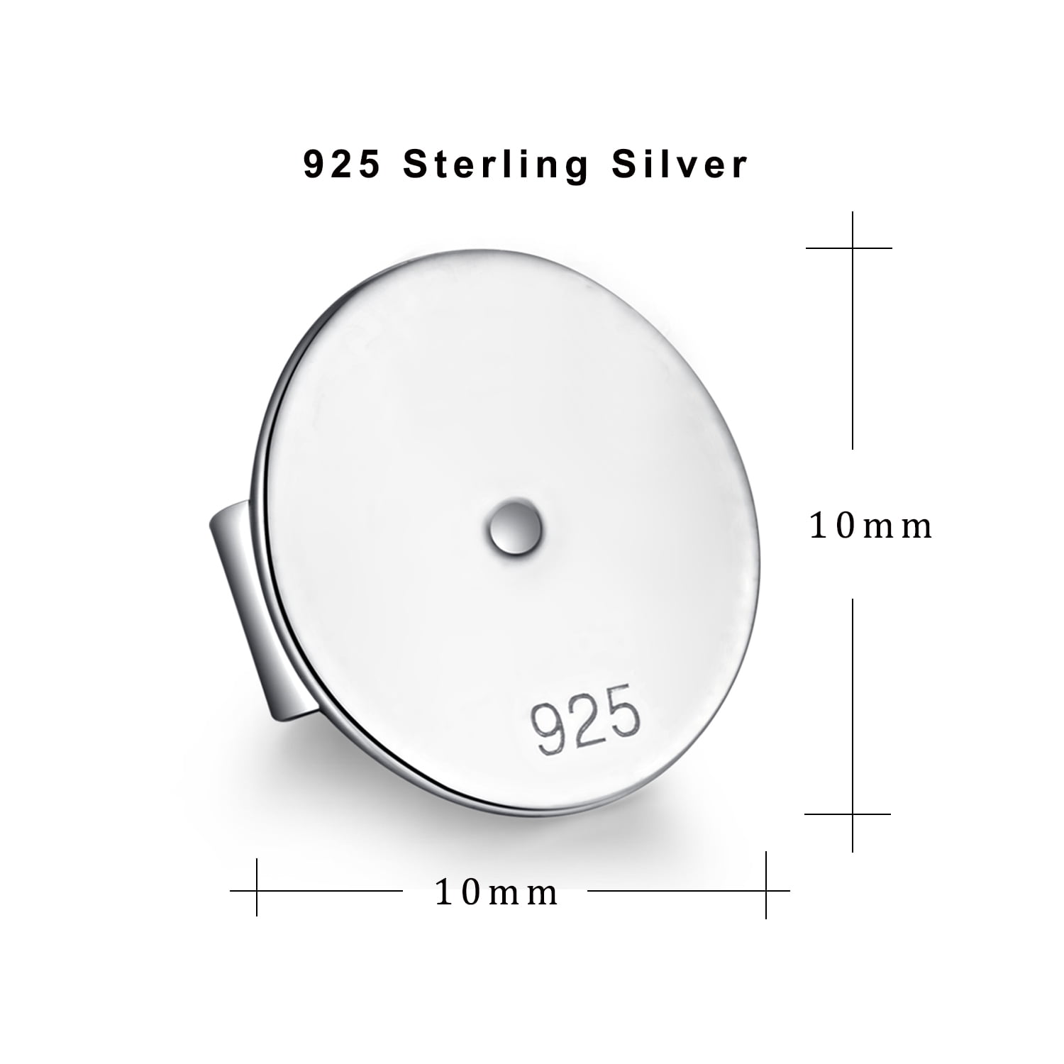 Jiamiaoi Earring Backs Locking Earring Backs for Studs 925 Sterling Silver Earring Backs Lifters Replacement Earring Backs Butterfly Clasp for Studs