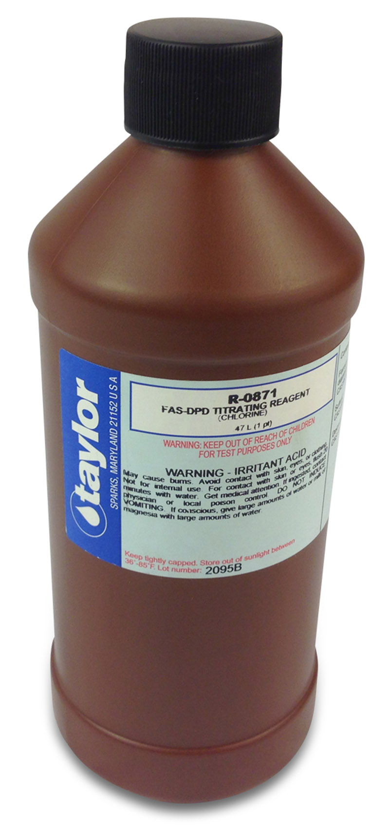Taylor R0871E Titrating Reagent Chlorine FASDPD Swimming Pool Test