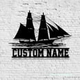 thumbnail image 4 of Craftnamesign Custom Sailboat Sailing Metal Wall Art LED Light, Personalized Sailboat Name Sign, 4 of 5