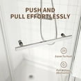 thumbnail image 6 of ACE DECOR Corner Shower Enclosure, 1/4 in. Clear Glass Pivot Shower Doors, 35.56" D x 35.56" W x 72" H Frameless Neo-Angle Shower Enclosure, Chrome Finish, 6 of 9