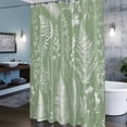 thumbnail image 5 of Shower Curtain for Bathroom Fern Leaves Sage Green Foliage Waterproof Bath Curtains Shower Curtains with Hooks,Watercolor Botanical Sketch Bathroom Curtain Privacy Drapes for Bathtubs Toilet 36x72in, 5 of 9