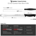 thumbnail image 4 of Humbee Carving Knife 11-Inch with Razor Sharp Granton Edge for Turkey, Ham, Meat Slicing and Cutting – NSF Certified, German Stainless Steel Blade, Black, 4 of 7