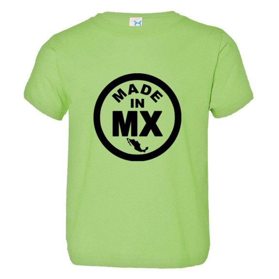 PleaseMeTees™ Toddler Hecho Born Made In Mexico MX Logo Label HQ Tee