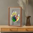 thumbnail image 1 of Handprint Frame Hand Casting Kit DIY Craft Keepsake Family Couples Memory Wooden Base Art Project Activity, 1 of 3