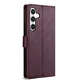 thumbnail image 3 of For Samsung Galaxy S25 Case Wallet, Retro PU Leather Cards Holder Stand Flip Cover Magnetic Closure Shockproof Protective Case for Women Men, Winered, 3 of 7