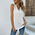 thumbnail image 4 of gakvbuo Plus Size Summer Tank Tops For Women 2023 Trendy Women's Sleeveless Solid Sexy V-neck Casual Fashion Loose Tank Top, 4 of 6