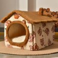 thumbnail image 1 of Foldable Dog House Pet Cat Bed Winter Dog Villa Sleep Kennel Removable Nest Warm Enclosed Cave Sofa Pet Supply лежанка ShopWise Round, 1 of 30