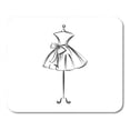 thumbnail image 1 of POGLIP Belle Robe Noire Robe de Bal Courte Mannequin Dessin à la Main sur Tapis de Souris Atelier Boutique 9x10 Pouces, 1 of 1