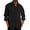 Black, variant on Men's Linen Cotton Shirt Button Up Solid Soft Lightweight Point Collar Casual Beach Thin Loose Fit Long Sleeve Button Down Shirts Grey X-Large