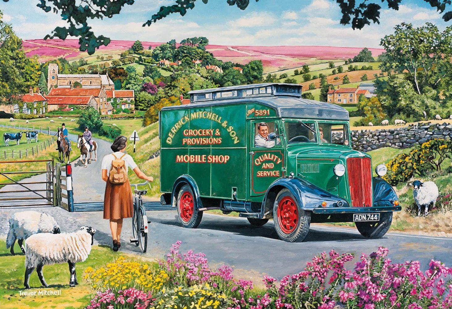 Gibsons Mitchell's Mobile Shop 4 X 500 PIECE JIGSAW PUZZLES 