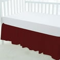 thumbnail image 3 of 1 Piece Luxury Ruffle Crib Bed Skirt Dust Ruffle 100% Microfiber Nursery Crib Toddler Bedding Skirt for Baby Boys or Girls, 14" Drop - Burgundy Solid, 3 of 5