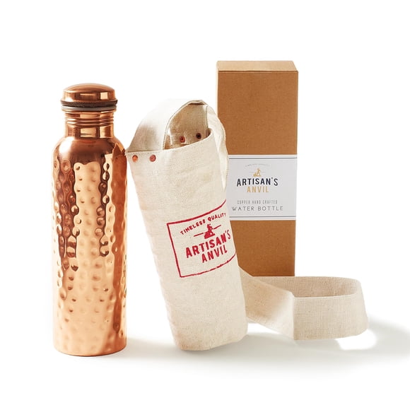 Botella de agua Artisan's Anvil Copper, 950 ml, boca ancha con bolsa