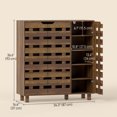 thumbnail image 3 of HOMCOM Armoire à Chaussures, Armoire de Rangement pour 20 Paires de Chaussures, Brun, 3 of 10