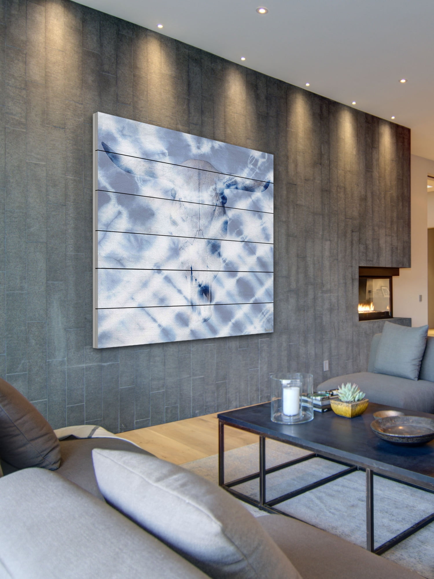 Parvez Taj "Spotlights" Print on White Wood