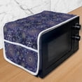 thumbnail image 1 of Dark Blue Microwave Oven Cover, Christmas Inspired Pattern with Ornate Curly Snowflakes Mandala Style, Water Resistant Organizer with Pockets for Kitchen, 36" x 12", Multicolor, by Ambesonne, 1 of 4