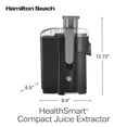 thumbnail image 2 of Hamilton Beach HealthSmart Juicer Machine, Compact Centrifugal Extractor, 2.4&rdquo; Feed Chute for Fruits and Vegetables, Easy to Clean, BPA Free, 4, 2 of 7