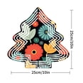 thumbnail image 7 of Vibrant Floral Pattern Metal Hanging Christmas Tree Wind Spinner - Festive Garden Decoration for Yard & Holiday Cheer, 7 of 7