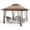 Khaki, variant on Roromall Pop Up Canopy Gazebo Tent with Mosquito Netting & Water Resistant Canopy with Roller Bag, Instant Setup Outdoor Shelter for Backyard, Patio, Parties, Weddings, Outdoor Dining