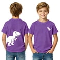 thumbnail image 2 of Bobifish Big Boys Graphic Tee Cute Short Sleeve Crew Neck Dinosaur Print Standard Fit Summer Baby T-Shirt Outdoor Play children Novelty Tee, 2 of 3
